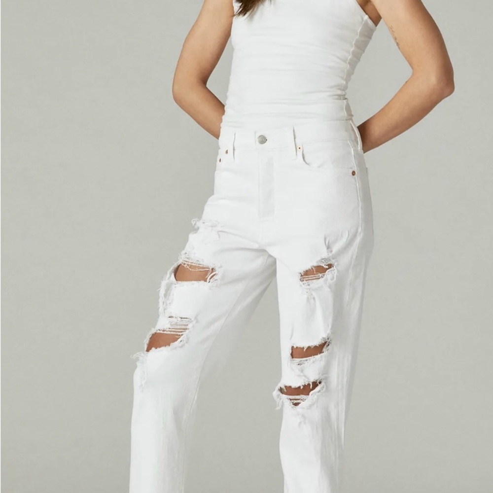 Lucky brand, High Rise Drew Mom|White Women Jeans